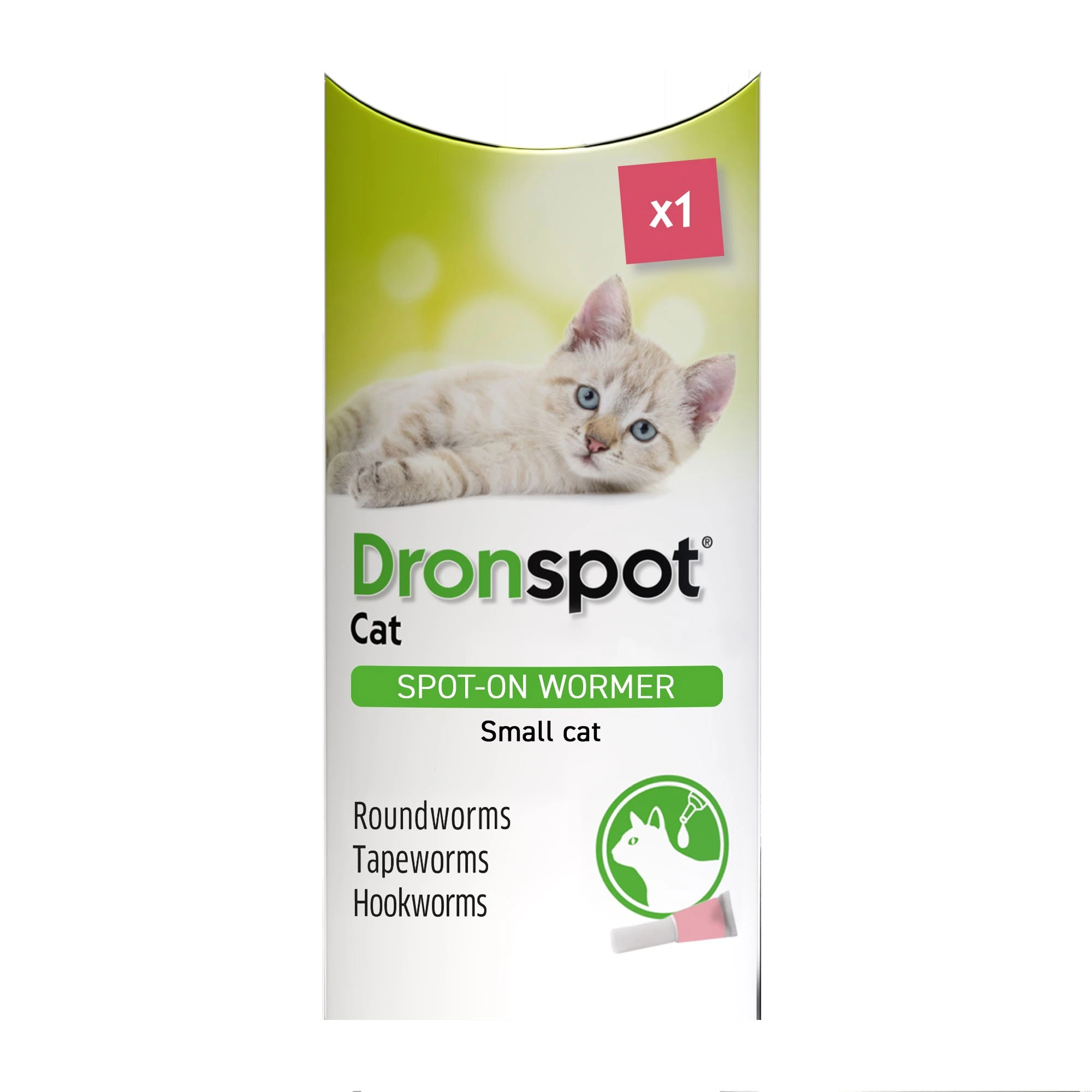 Dronspot Spot On Wormer for Small Cats (0.5 to 2.5kg)