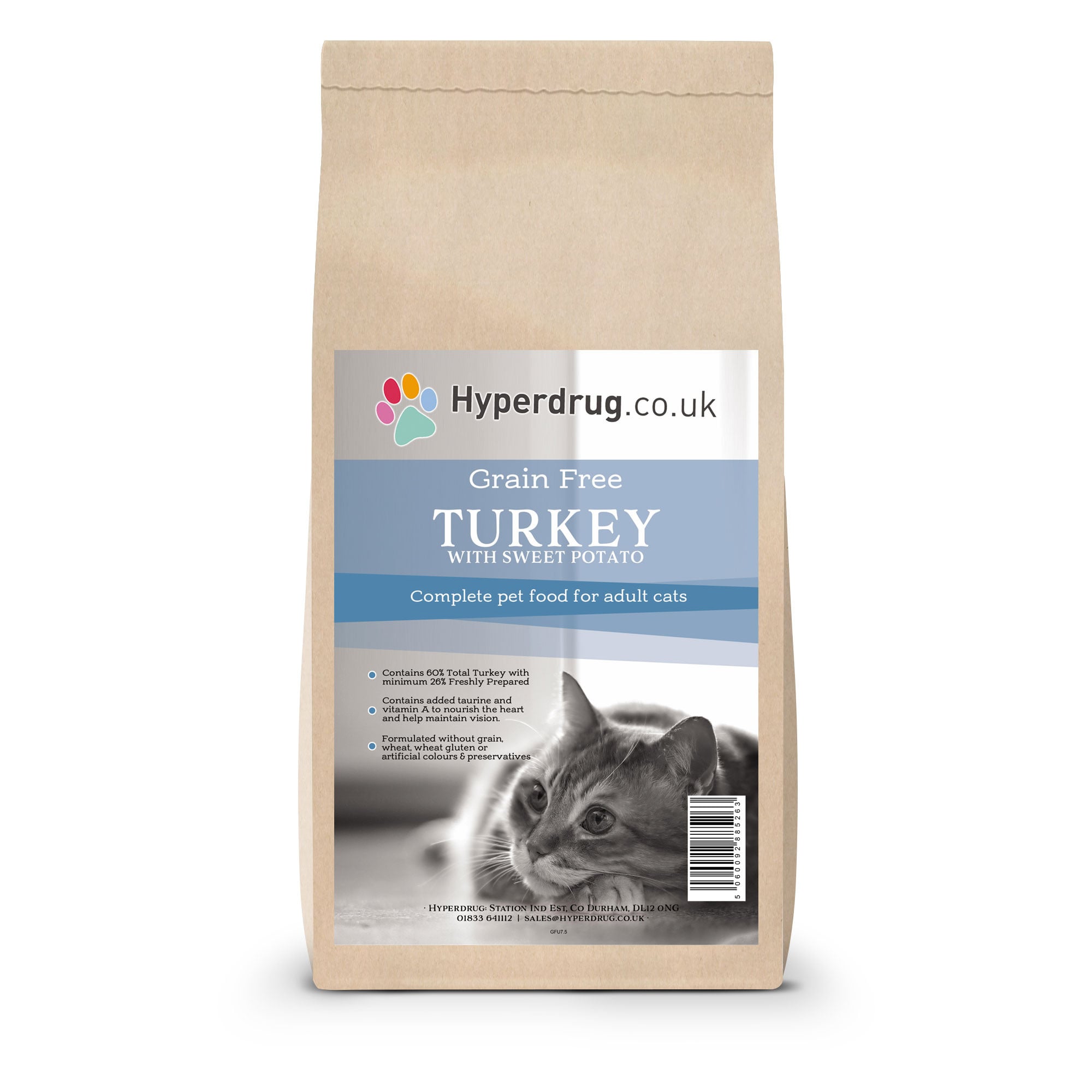 Hyperdrug Grain Free Adult Cat Turkey with Sweet Potato