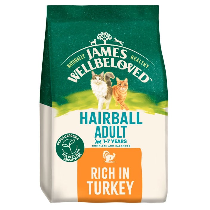 James Wellbeloved Adult Turkey Hairball Dry Cat Food