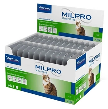 Milpro 16mg/50mg film-coated tablets for Cats