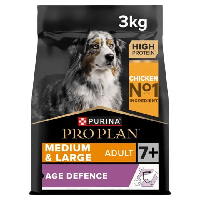 Pro Plan Medium & Large Adult 7+ Age Defence Chicken Dry Dog Food 14kg
