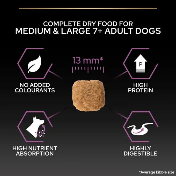 Pro Plan Medium & Large Adult 7+ Age Defence Chicken Dry Dog Food 14kg