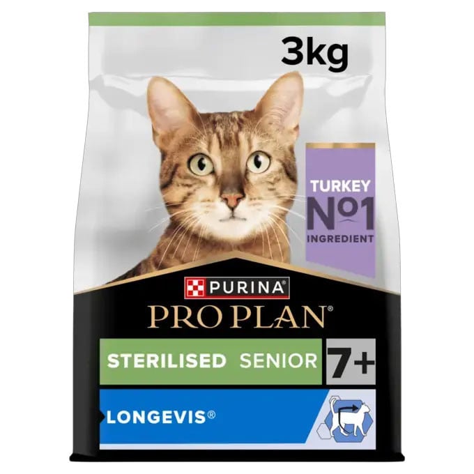 Pro Plan Adult 7+ Sterilised LONGEVIS Turkey Dry Cat Food