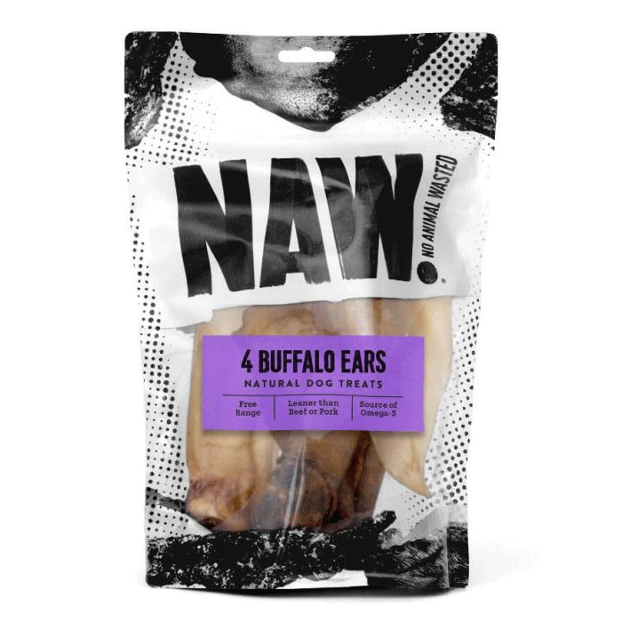 Buffalo Natural Dog Treats Buffalo Ears (pack of 4)