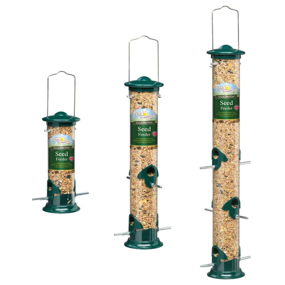 Harrisons Green Die-Cast Seed Feeder