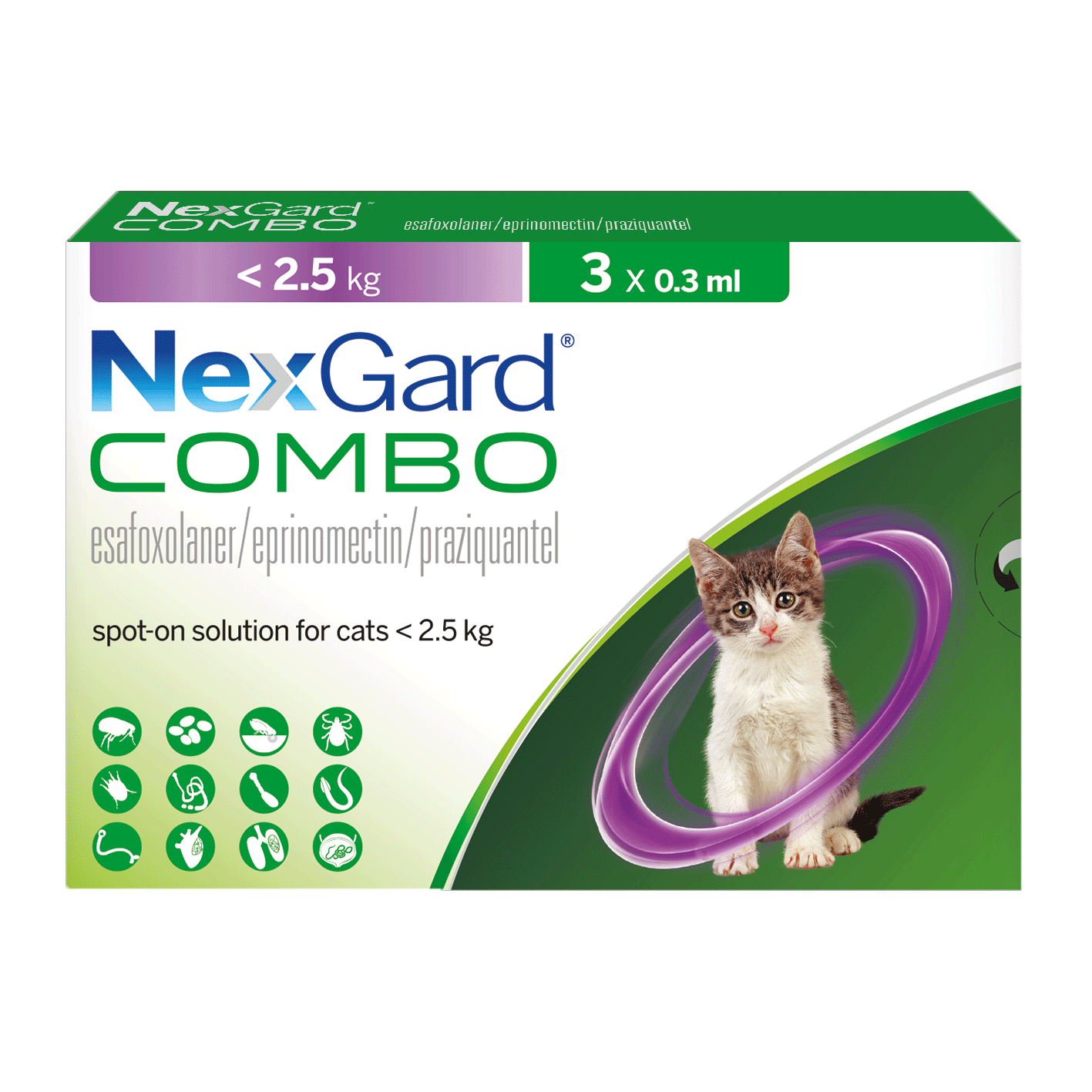 NexGard Combo Spot On For Cats (pack of 3)