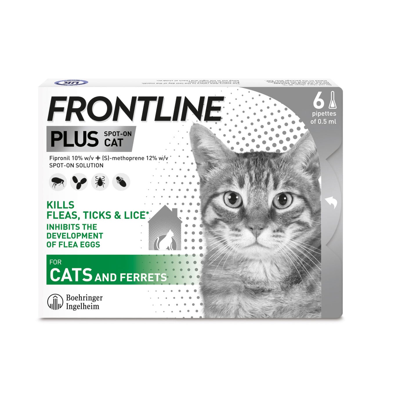 Frontline Plus Spot On Flea Treatment for Cats & Ferrets