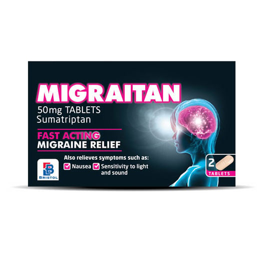 Migraitan 50mg Tablets (pack of 2) P