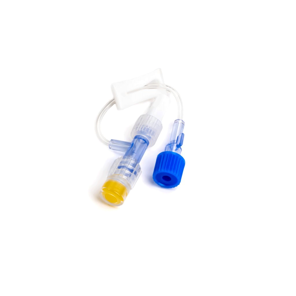 Aqupharm T-connector with needle-free valve port