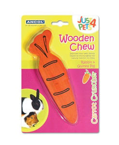 Just 4 Pets Wooden Chew Carrot Cruncher