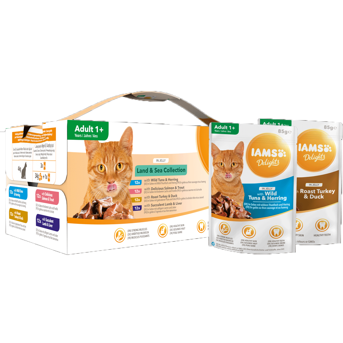 IAMS Delights Land & Sea Collection in Jelly for Adult Cats