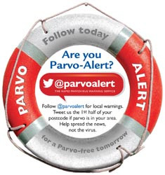 New alert system on twitter for Parvo Virus