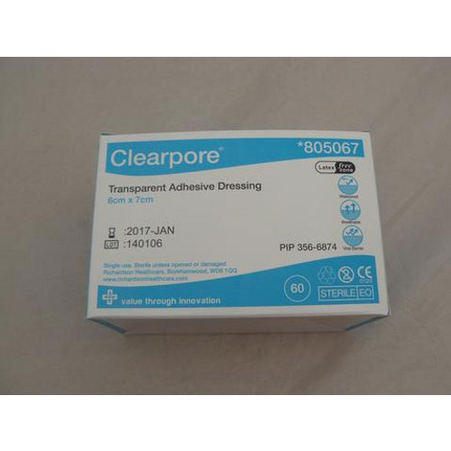 Clearpore Adhesive Dressing 6 x 7cm (pack of 60)