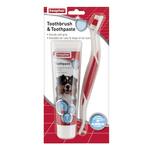 Beaphar Toothbrush & Toothpaste for Cats & Dogs