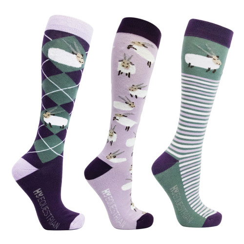 Hy Equestrian Gallant Goat Socks (Pack of 3)