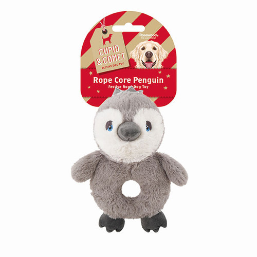 Cupid & Comet Rope Core Penguin Dog Toy