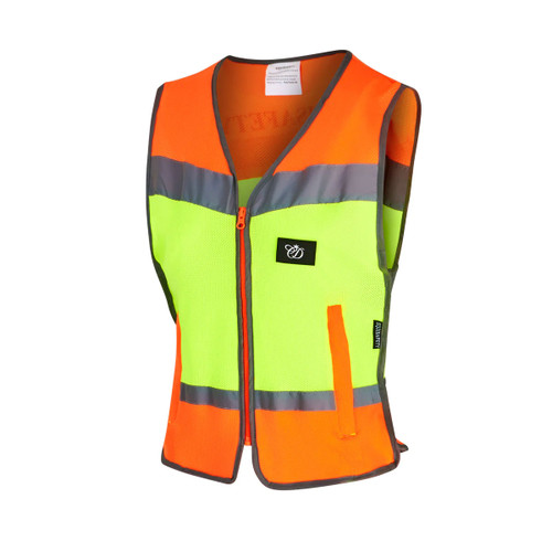 Equisafety Multi Coloured Hi Vis Waistcoat - Yellow/Orange