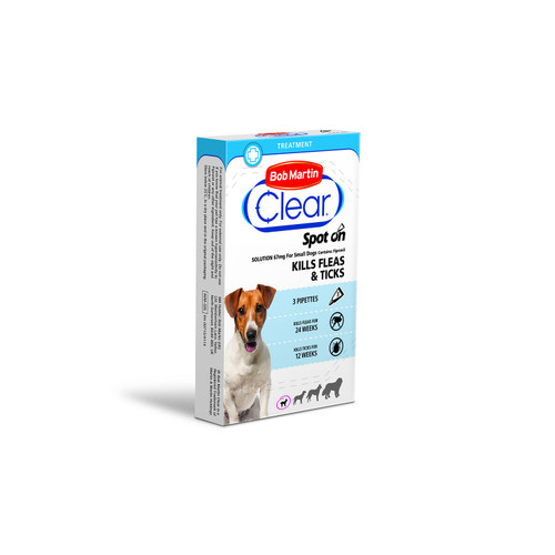 Bob Martin Clear Spot On For Small Dogs 2-10Kg 3 TUBES