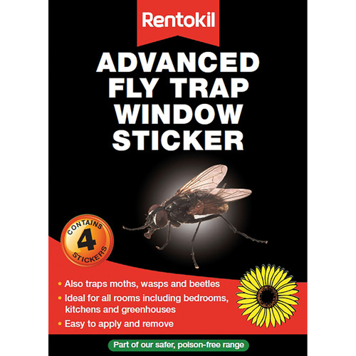 Rentokil Advanced Fly Trap Window Sticker  4 PACK