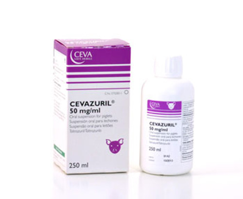 Cevazuril 50mg/ml oral suspension for piglets and calves 250ml