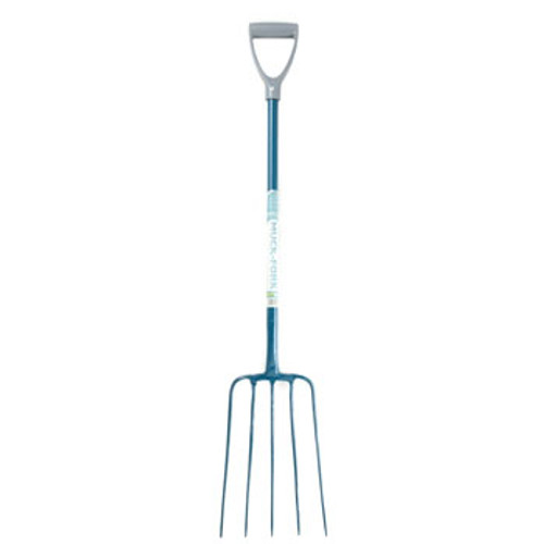 Eazitools Muck Fork D Handle - Teal - 5 Prong