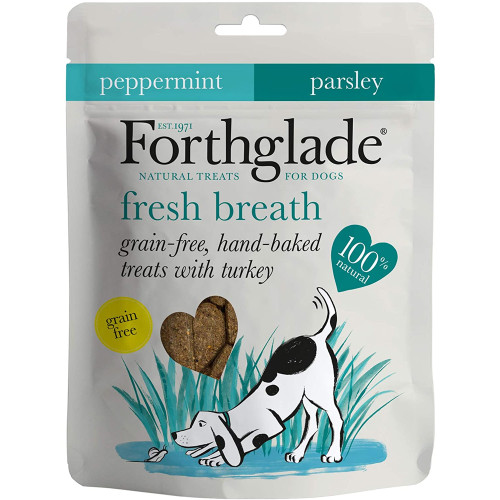 Forthglade Hand Baked Fresh Breath Treats Turkey, Peppermint & Parsley 150g