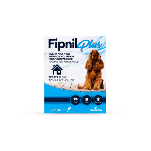 Fipnil Plus Spot-On For Medium Dogs 10-20kg (Pack of 3)