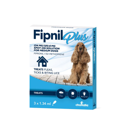 Fipnil Plus Spot-On For Medium Dogs 10-20kg (Pack of 3)