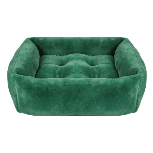 Rosewood Forest Green Faux Fur Box Bed - Medium Rosewood Forest Green Faux Fur Box Bed - Medium