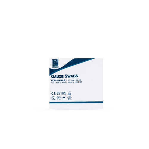 Cotton Gauze Swabs 10 x 10cm 8ply (pack of 100)