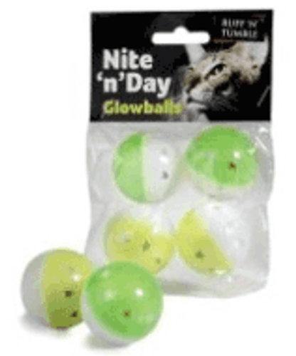 Ruff N Tumble Nite N Day Cat Glowballs (Pack of 4)