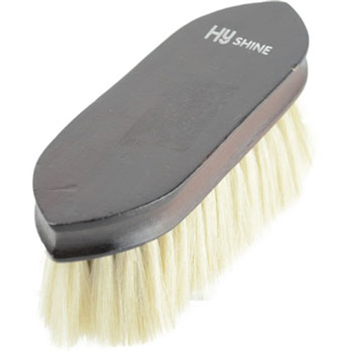 HySHINE Deluxe Goat Hair Wooden Dandy Brush