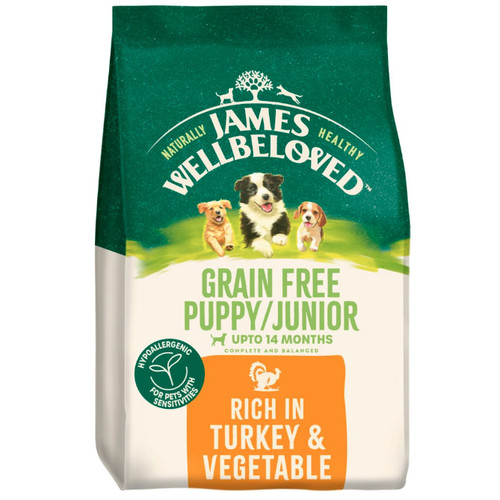 James Wellbeloved Puppy/Junior Turkey & Veg Grain Free Dry Dog Food