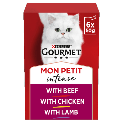Gourmet Mon Petit Cat Food Beef Chicken & Lamb 48 x 50g