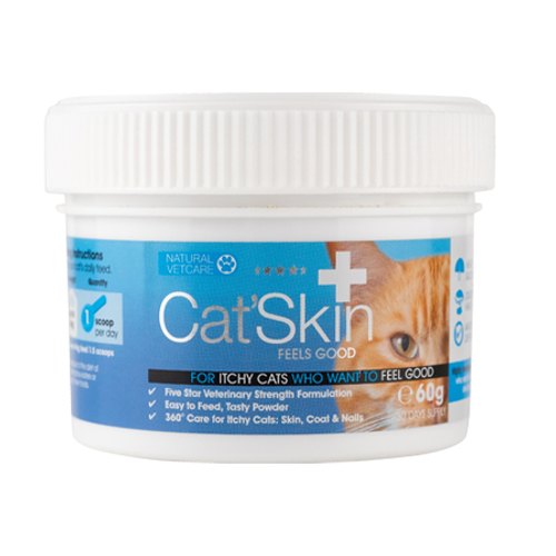 Natural Vetcare Cat'Skin Supplement for Cats 60g