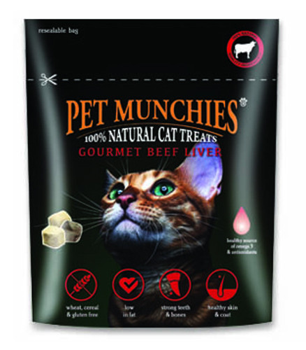 Pet Munchies Cat Treats Gourmet Beef Liver 10g (pack of 8)