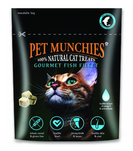 Pet Munchies Cat Treats Gourmet Fish Fillet 10g (pack of 8)