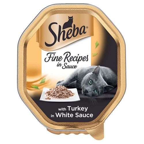 Sheba Alutray Fine Recipes Turkey in White Sauce 85g x 22