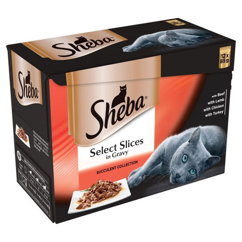 Sheba Pouch Select Slices Succulent Collection in Gravy 85g x 12