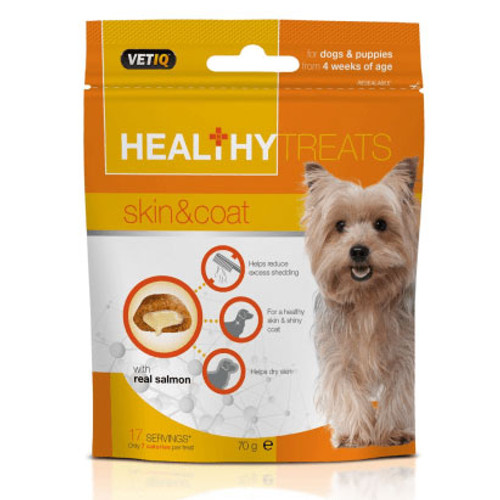 VetIQ Healthy Treats Skin & Coat For Dogs & Puppies 70g - best before 01/22