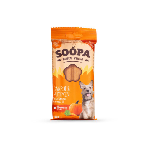 Soopa Dental Sticks Carrot & Pumpkin (pack of 4)