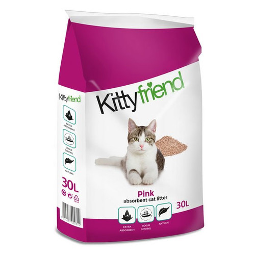 KittyFriend Pink Non Clumping Cat Litter 30L