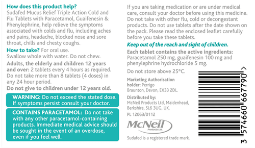 Sudafed Mucus Relief Triple Action Cold & Flu