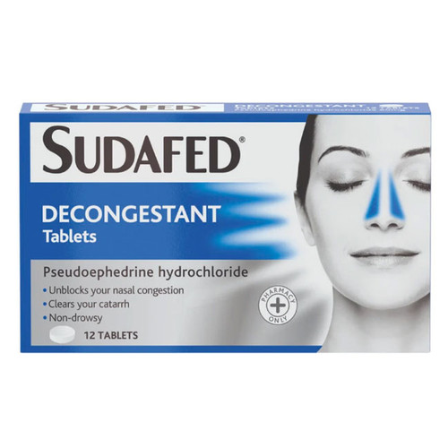 Sudafed Decongestant Tablets (pack of 12)