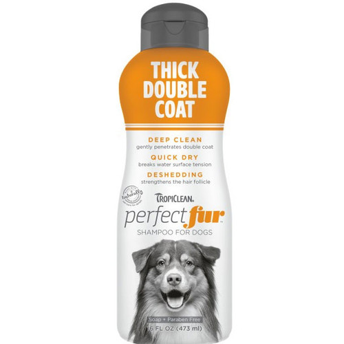 Tropiclean Perfect Fur Thick Double Coat Shampoo for Dogs 473ml