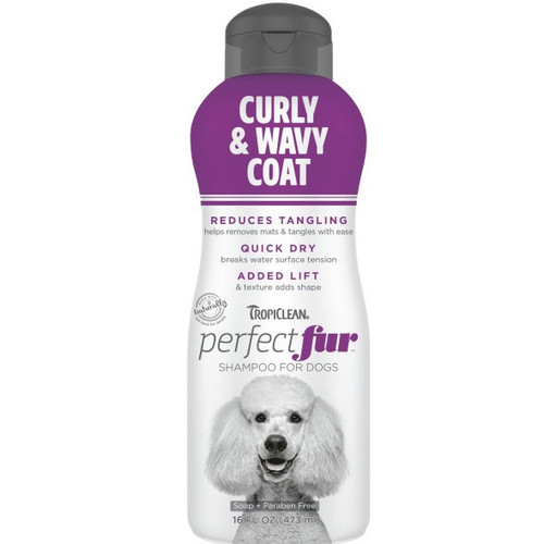 Tropiclean Perfect Fur Curly & Wavy Coat Shampoo for Dogs 473ml