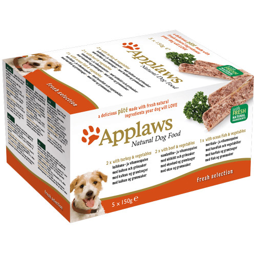 Applaws Natural Dog Pate Fresh Selection Multipack 150g x 5