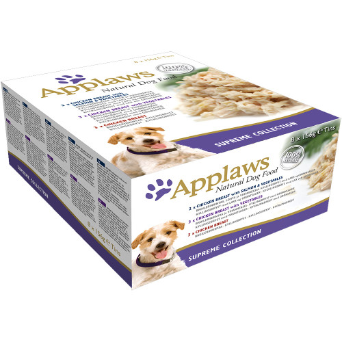 Applaws Natural Dog Tin Supreme Collection Multipack 8 x 156g cans