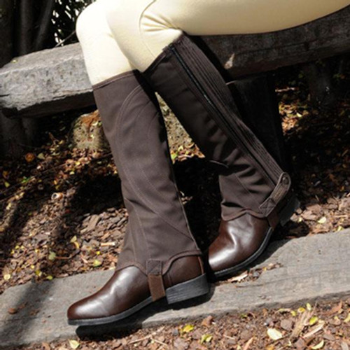 Dublin Easy-Care Half Chaps - Brown