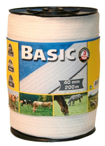 Corral Basic Electric Fencing Tape - White